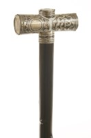 Lot 257 - A Russian ebony cane
