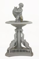 Lot 678 - A 20th century cast iron tiered fountain