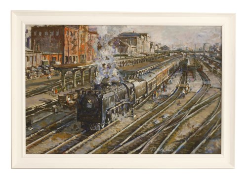 Lot 425 - Anatoly Demenko
AT THE RAILWAY STATION
oil on canvas
51 x 76cm