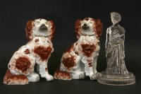 Lot 166 - A Victorian pressed glass figure of the monarch