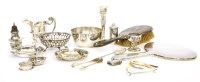 Lot 110 - A collection of silver items: ashtrays