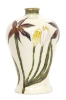 Lot 122 - A Cobridge Iris vase