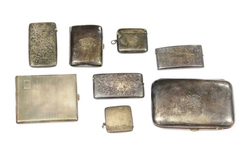 Lot 55 - A collection of three silver card cases