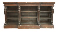 Lot 595 - A rosewood bookcase