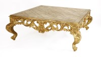 Lot 600 - A modern gilt painted coffee table