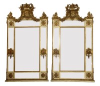Lot 608 - A pair of pier mirrors