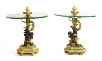 Lot 613 - A pair of gilt bronze-mounted side tables