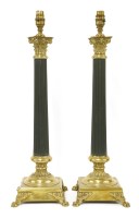 Lot 618 - A pair of Regency-style table lamps