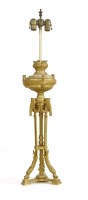 Lot 623 - A gilt bronze table lamp