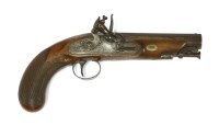 Lot 204 - A flintlock pocket pistol