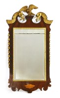 Lot 563 - A George II-style mahogany and gilt overmantel mirror