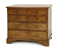 Lot 632 - A George II-style walnut and herringbone strung bachelor's chest