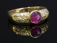 Lot 30 - A ruby and diamond ring