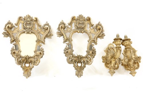 Lot 251 - A pair of twin-branch wall lights