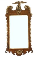 Lot 588 - A George III style mahogany and gilt mirror