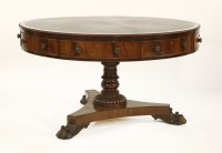 Lot 560 - A William IV mahogany drum table