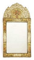 Lot 629 - A Queen Anne-style wall mirror