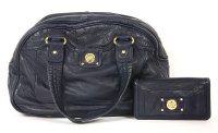 Lot 1112 - A Marc Jacobs blue steel leather handbag