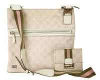 Lot 1143 - A Gucci canvas messenger bag