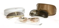 Lot 1460 - A pair of Christian Dior aviator-style sunglasses