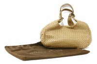 Lot 1190 - A Bottega Veneta tan 'Campana Hobo' intrecciatto nappa handbag
