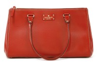 Lot 1133 - A Kate Spade red leather handbag