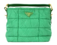 Lot 1103 - A Prada green quilted nylon handbag