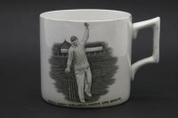 Lot 155 - Cricket interest: a J.H. Weatherby & Sons Falcon ware commemorative mug