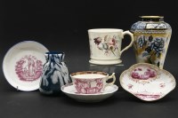 Lot 253 - A collection of mixed Victorian and later ceramics