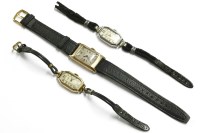 Lot 31 - An Art Deco gentlemen's 9ct gold J W Benson mechanical strap watch