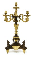 Lot 544 - A French Empire-style bronze and ormolu four-light