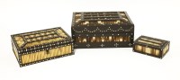 Lot 193 - An Indian ebony and porcupine quill casket