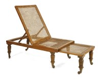 Lot 639 - A mahogany folding campaign bed