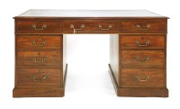 Lot 572 - A George III mahogany partners' desk