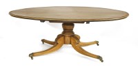 Lot 578 - A George IV oval mahogany and inlaid centre table