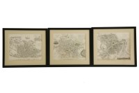 Lot 421 - A set of five antique maps of Edinburgh