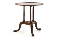 Lot 491 - George III mahogany dish top table on tripod base