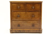 Lot 464 - A Victorian mahogany chest of two short above two long drawers