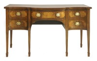Lot 295 - A Regency mahogany and crossbanded serpentine sideboard