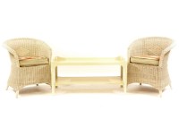 Lot 542 - A pair of wicker armchairs