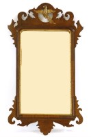 Lot 477 - A George III mahogany and parcel gilt pier mirror