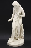 Lot 317 - A Copeland Parian figure of a seated female nude