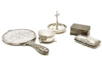 Lot 48 - A silver backed hand mirror
