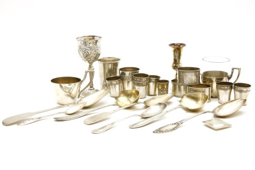 Lot 86 - A collection of Continental 800 standard silver
