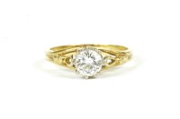 Lot 15 - A gold single stone brilliant cut diamond ring