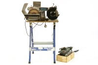 Lot 398 - A Draper table top grinder and sander on a work bench