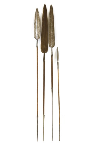 Lot 333 - Four late 19th/early 20th century East African spears