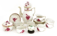 Lot 308 - A Herend porcelain coffee service