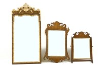 Lot 607 - An 18th century walnut and gilt mirror