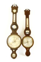 Lot 396 - Two 19th century mahogany wheel barometers